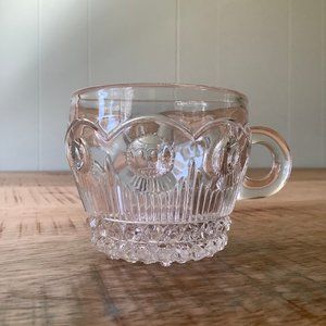 Tiny Clear Pressed Glass Espresso Cup